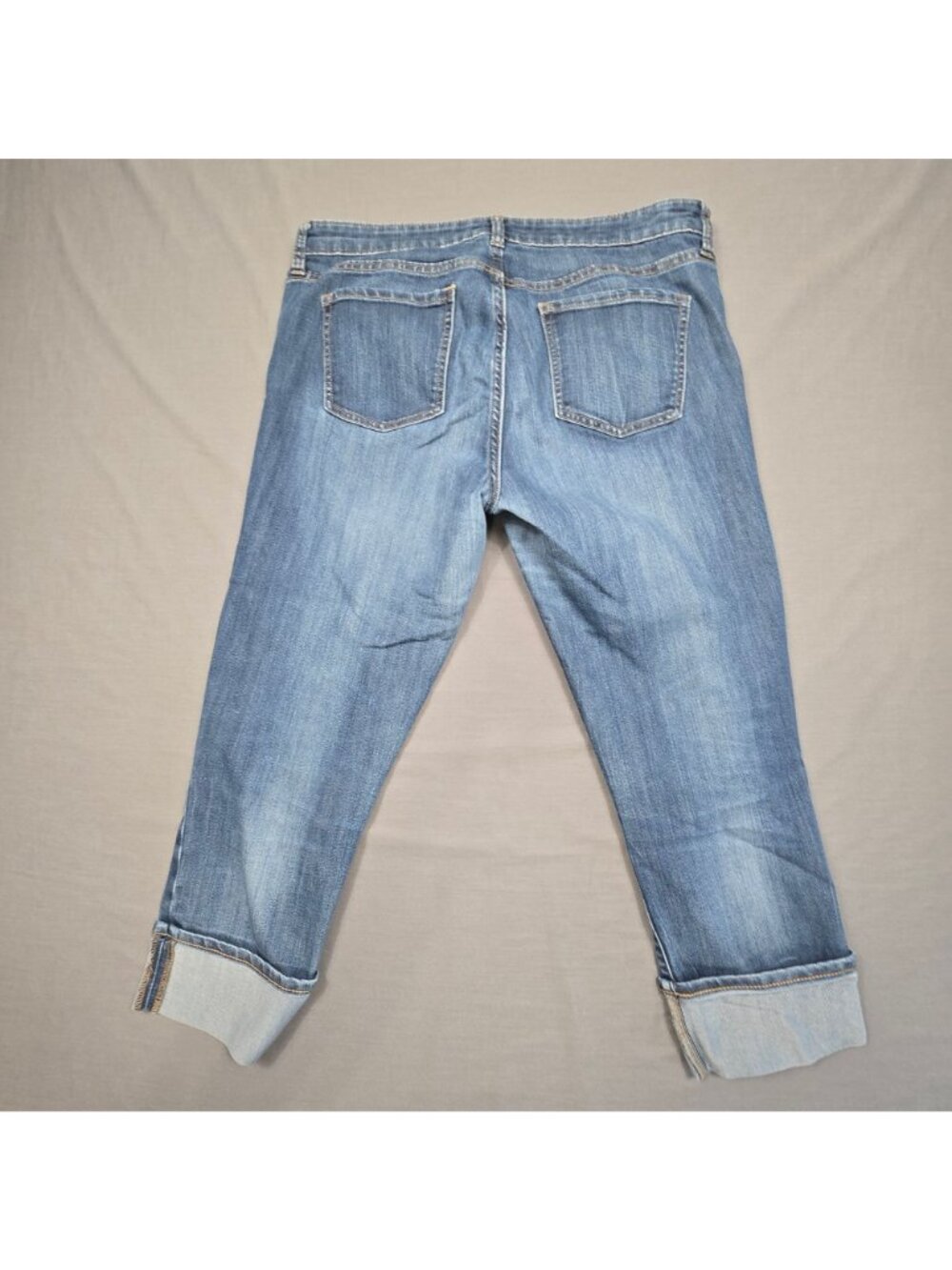 Gap Womens Straight Cuff Jeans Size 14/32 Regular Light Wash Denim Stretch - Picture 6 of 7